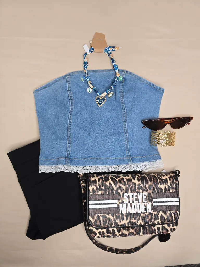 [bldenim001] Top Denim talla M