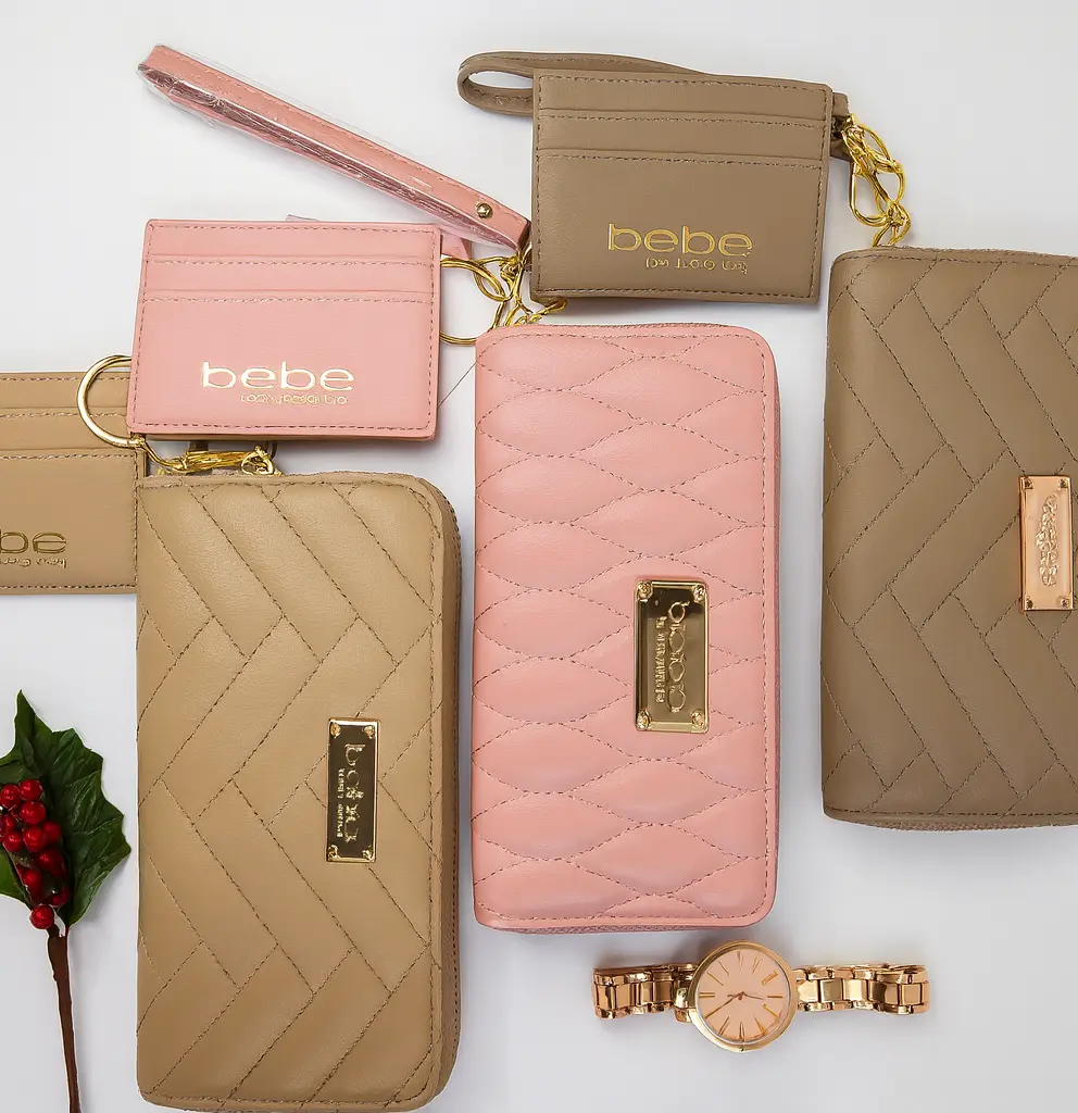 [hnd005] Handbag Wallet Bebé Brown/Pink/beige